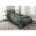 thumbnail image 1 of Ambesonne Vintage Quilted Bedspread Set 2 Pcs, Steering Wheel Grunge, Twin Size, Charcoal, 1 of 3