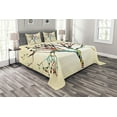 thumbnail image 1 of Ambesonne Vintage Quilted Bedspread Set 3 Pcs, Abstract Colorful Tree, King Size, Multicolor, 1 of 3