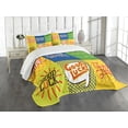 thumbnail image 1 of Ambesonne Vintage Quilted Bedspread Set 3 Pcs, Lucky Pop Art, King Size, Multicolor, 1 of 5