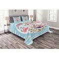 thumbnail image 1 of Ambesonne Vintage Quilted Bedspread Set 3 Pcs, Nautical Anchor Marine, Queen Size, Multicolor, 1 of 3