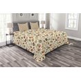 thumbnail image 1 of Ambesonne Vintage Quilted Bedspread Set 3 Pcs, Nostalgic Retro, Queen Size, Multicolor, 1 of 3