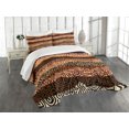 thumbnail image 1 of Ambesonne Vintage Quilted Bedspread Set 3 Pcs, Strikes Pattern, King Size, Multicolor, 1 of 5