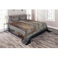 thumbnail image 1 of Ambesonne Vintage Quilted Coverlet 3 Pcs, Power Locomotive Train, King Size, Grey Brown, 1 of 2