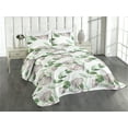 thumbnail image 1 of Ambesonne Vintage Quilted Coverlet 3 Pcs, Romantic Branches Flowers, King Size, Mauve and Fern Green, 1 of 4