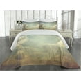 thumbnail image 1 of Ambesonne Vintage Quilted Coverlet 3 Pcs, Sky Dream Star, King Size, Blue White, 1 of 4