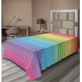 thumbnail image 1 of Ambesonne Vintage Rainbow Flat Sheet, Retro Stripes, Twin Size, Multicolor, 1 of 1