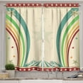 thumbnail image 1 of Ambesonne Vintage Rainbow Kitchen Curtains, Circus Tents, 55"x39", Multicolor, 1 of 2