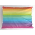 thumbnail image 1 of Ambesonne Vintage Rainbow Pillow Sham, Retro Stripes, 36" X 20", Multicolor, 1 of 2