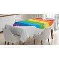 thumbnail image 1 of Ambesonne Vintage Rainbow Tablecloth Rectangular Table Cover, Heart Shape, 52"x70", Multicolor, 1 of 4