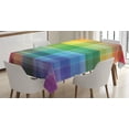 thumbnail image 1 of Ambesonne Vintage Rainbow Tablecloth Rectangular Table Cover, Retro Plaid, 52"x70", Multicolor, 1 of 4