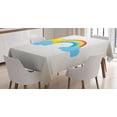 thumbnail image 1 of Ambesonne Vintage Rainbow Tablecloth Rectangular Table Cover, Sun over Clouds, 52"x70", Multicolor, 1 of 3