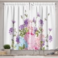 thumbnail image 1 of Ambesonne Vintage Rose Kitchen Curtains, Simple Floral Bouquet, 55"x45", Violet Pale Pink, 1 of 3