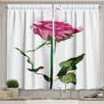 thumbnail image 1 of Ambesonne Vintage Rose Kitchen Curtains, Single Flower Branch, 55"x45", Fern Green Pastel Pink, 1 of 3