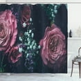 thumbnail image 1 of Ambesonne Vintage Rose Shower Curtain, Dreamy Romantic Flower, 69"Wx75"L, Slate Blue Fuchsia, 1 of 4