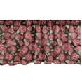 thumbnail image 1 of Ambesonne Vintage Rose Window Valance, Repetitive Flowers and Leaves Nature Tones Pattern, Curtain Valance for Kitchen Bedroom Decor with Rod Pocket, 54" X 12", Dark Taupe Pale Ruby, 1 of 2
