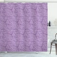 thumbnail image 1 of Ambesonne Vintage Shower Curtain, Baroque Floral Swirls Print, 69"Wx70"L, Lavender, 1 of 4