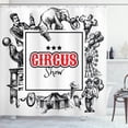 thumbnail image 1 of Ambesonne Vintage Shower Curtain, Circus Show Magician, 69"Wx84"L, Orange Black, 1 of 3