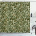 thumbnail image 1 of Ambesonne Vintage Shower Curtain, Classic Floral Swirls Print, 69"Wx84"L, Olive Green, 1 of 1