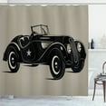 thumbnail image 1 of Ambesonne Vintage Shower Curtain, Classic Italian Car, 69"Wx84"L, Brown Black, 1 of 5