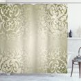 thumbnail image 1 of Ambesonne Vintage Shower Curtain, Classic Victorian Damask, 69"Wx70"L, Grey Yellow, 1 of 4