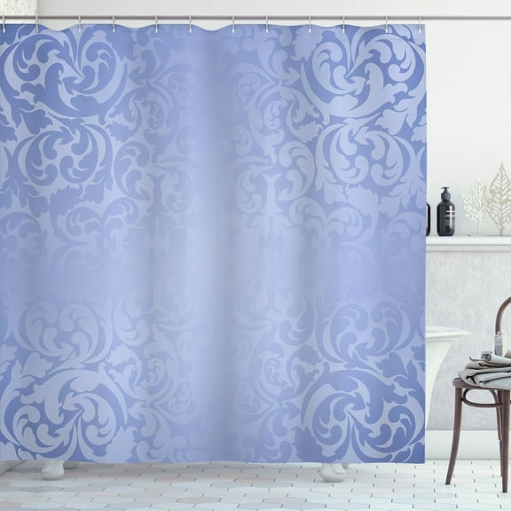 Ambesonne Vintage Shower Curtain, Classic Victorian Damask, 69"Wx70"L, Pale Ceil