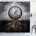 thumbnail image 1 of Ambesonne Vintage Shower Curtain, Clock Surrealist, 69"Wx84"L, Grey, 1 of 5