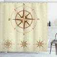 thumbnail image 1 of Ambesonne Vintage Shower Curtain, Compass Nautical Retro, 69"Wx84"L, Beige Tan, 1 of 5