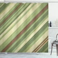 thumbnail image 1 of Ambesonne Vintage Shower Curtain, Diagonal Stripes Grungy, 69"Wx70"L, Cream Green Red, 1 of 3