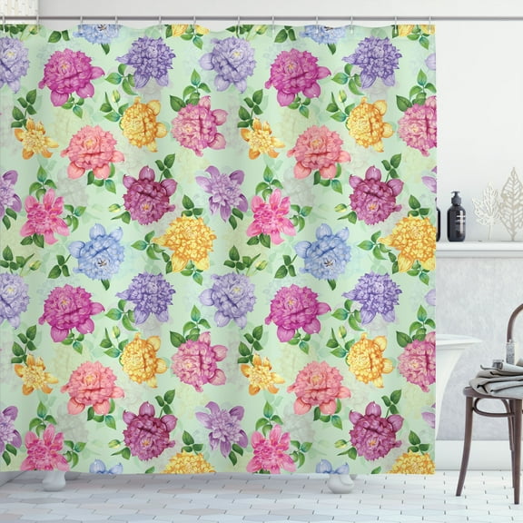 Ambesonne Vintage Shower Curtain, Floral Beauty Bridal, 69"Wx70"L, Multicolor