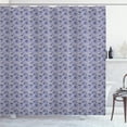 thumbnail image 1 of Ambesonne Vintage Shower Curtain, Flowers Circular Motifs, 69"Wx75"L, Dark Ceil Blue Emerald, 1 of 4