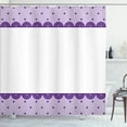 thumbnail image 1 of Ambesonne Vintage Shower Curtain, Lace Pattern Classical Dots, 69"Wx84"L, Lilac White, 1 of 4