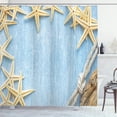 thumbnail image 1 of Ambesonne Vintage Shower Curtain, Maritime Beach Shell, 69"Wx84"L, Pale Blue Ivory, 1 of 5