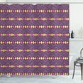 thumbnail image 1 of Ambesonne Vintage Shower Curtain, Overlapping Diagonal Shapes, 69"Wx84"L, Pale Eggplant and Mustard, 1 of 4