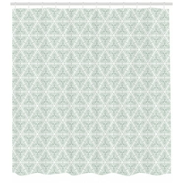 Ambesonne Vintage Shower Curtain, Renaissance Inspirations, 69"Wx70"L, Pale Sage Green White