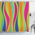 thumbnail image 1 of Ambesonne Vintage Shower Curtain, Retro Stripes Funky Print, 69"Wx70"L, Hot Pink, 1 of 3