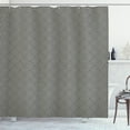 thumbnail image 1 of Ambesonne Vintage Shower Curtain, Square and Stripes Optical, 69"Wx84"L, Charcoal Grey and Ivory, 1 of 3