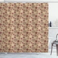 thumbnail image 1 of Ambesonne Vintage Shower Curtain, Traditional Floral Shapes, 69"Wx70"L, Dark Sand Brown Maroon, 1 of 4
