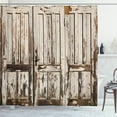 thumbnail image 1 of Ambesonne Vintage Shower Curtain, Vertical Rustic Planks, 69"Wx75"L, Brown White, 1 of 3