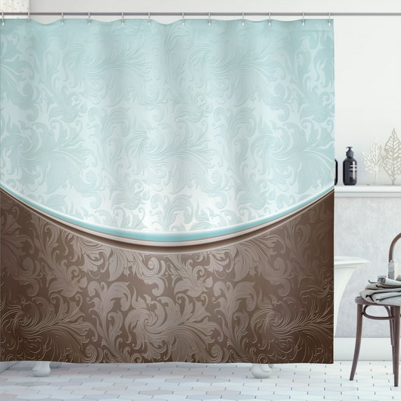 Ambesonne Vintage Shower Curtain, Victorian Motifs Baroque, 69"Wx75"L, Warm Taupe