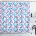 thumbnail image 1 of Ambesonne Vintage Shower Curtain, Watercolor Flowers Images, 69"Wx70"L, Blue and Violet, 1 of 4