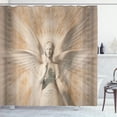 thumbnail image 1 of Ambesonne Vintage Shower Curtain, Woman in Medieval Vintage, 69"Wx84"L, Yellow and White, 1 of 5