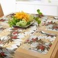 thumbnail image 1 of Ambesonne Vintage Table Runner & Placemats, Exotic Climbing Ivy, Placemat 4 pcs + Runner 12"x72", Brown Sand Brown Red, 1 of 2