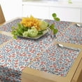 thumbnail image 1 of Ambesonne Vintage Table Runner & Placemats, Retro Bohemian Floral, Placemat 4 pcs + Runner 14"x90", Red Blue White, 1 of 2