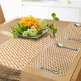 thumbnail image 1 of Ambesonne Vintage Table Runner & Placemats, Wavy Elliptic Pattern, Placemat 4 pcs + Runner 16"x72", Orange Cream, 1 of 2
