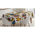 thumbnail image 1 of Ambesonne Vintage Tablecloth Rectangular Table Cover, 90s Theme Retro Fun Items, 52"x70", Mustard, 1 of 4