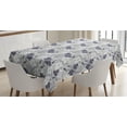 thumbnail image 1 of Ambesonne Vintage Tablecloth Rectangular Table Cover, Blooming Magnolia Buds, 60"x84", Dark Mauve Pale Grey, 1 of 4