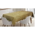 thumbnail image 1 of Ambesonne Vintage Tablecloth Rectangular Table Cover, Brown Floral Ornaments, 60"x84", Tan, 1 of 4