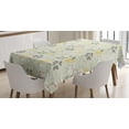 thumbnail image 1 of Ambesonne Vintage Tablecloth Rectangular Table Cover, Farm Florals Swirl, 52"x70", Charcoal Grey Marigold, 1 of 4