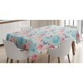 thumbnail image 1 of Ambesonne Vintage Tablecloth Rectangular Table Cover, Flowers Roses Teapot, 60"x90", Pale Blue Pale Pink, 1 of 4