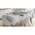 thumbnail image 1 of Ambesonne Vintage Tablecloth Rectangular Table Cover, New York Typography, 60"x90", Black White, 1 of 4